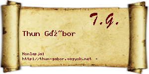 Thun Gábor névjegykártya