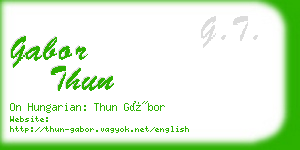 gabor thun business card